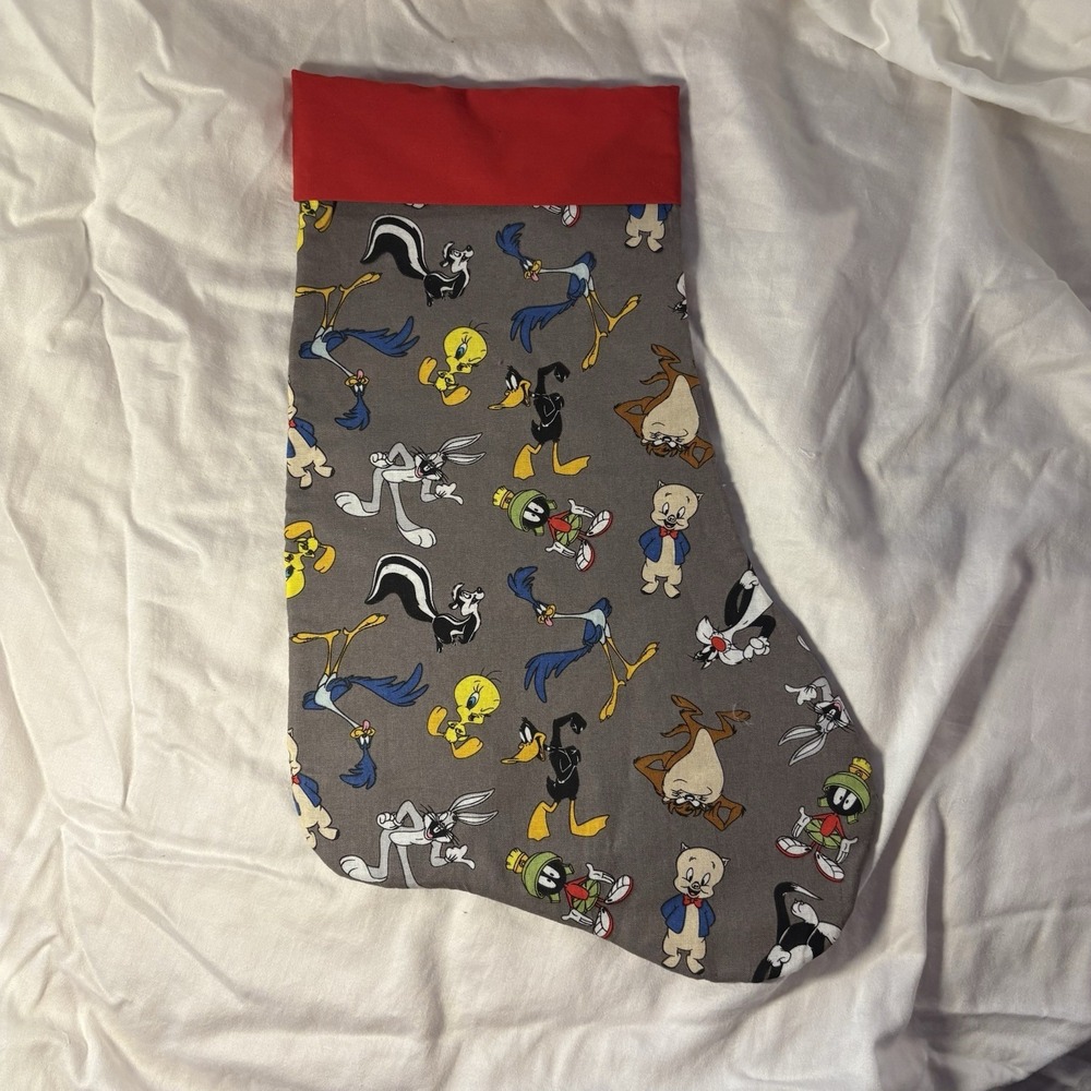 Handmade Looney Tunes Christmas Stocking Needs Hook String